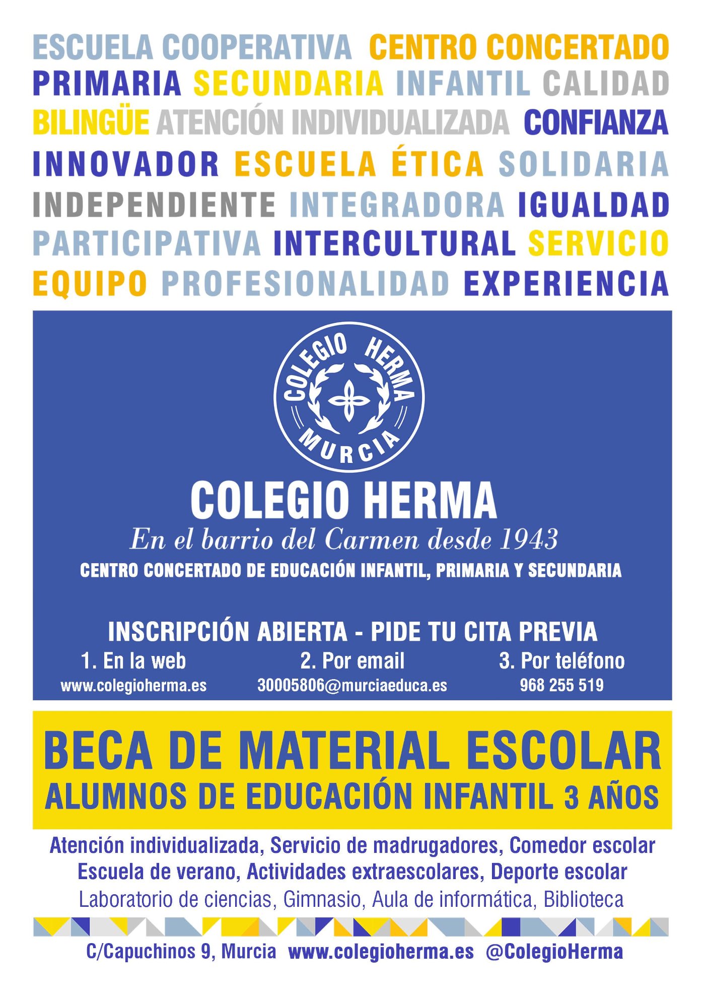 ir a información sobre inscripción para alumnos del Colegio Herma - Solicita tu cita previa